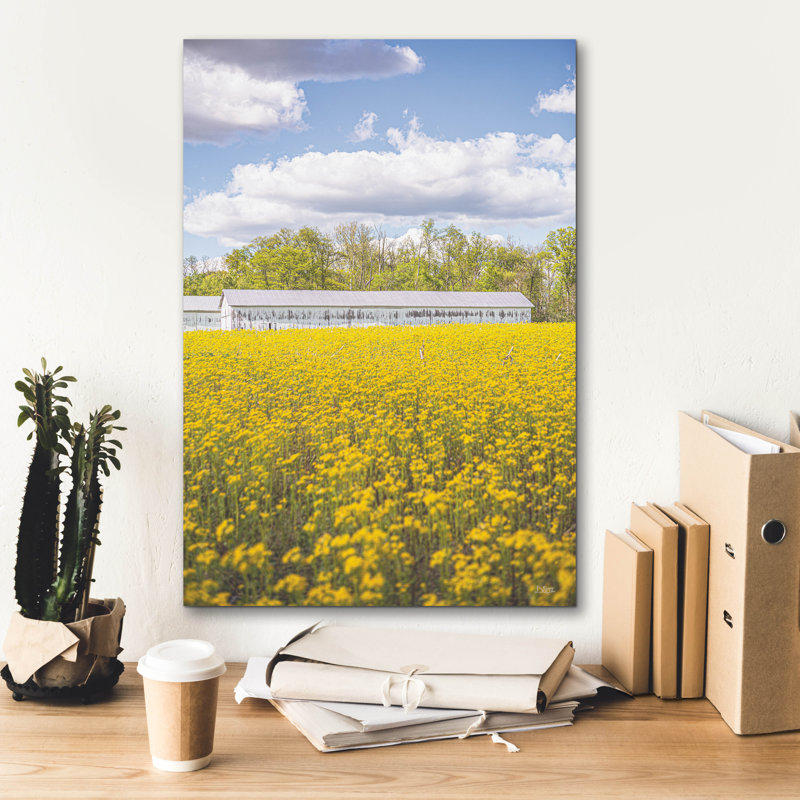 «Field Of Yellow I» par Donnie Quillen, estampe numérique sur toile, H 26 po x l 18 po x P 0,75 po