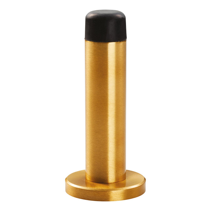 Suzette Brass Baseboard Door Stop, Satin Brass