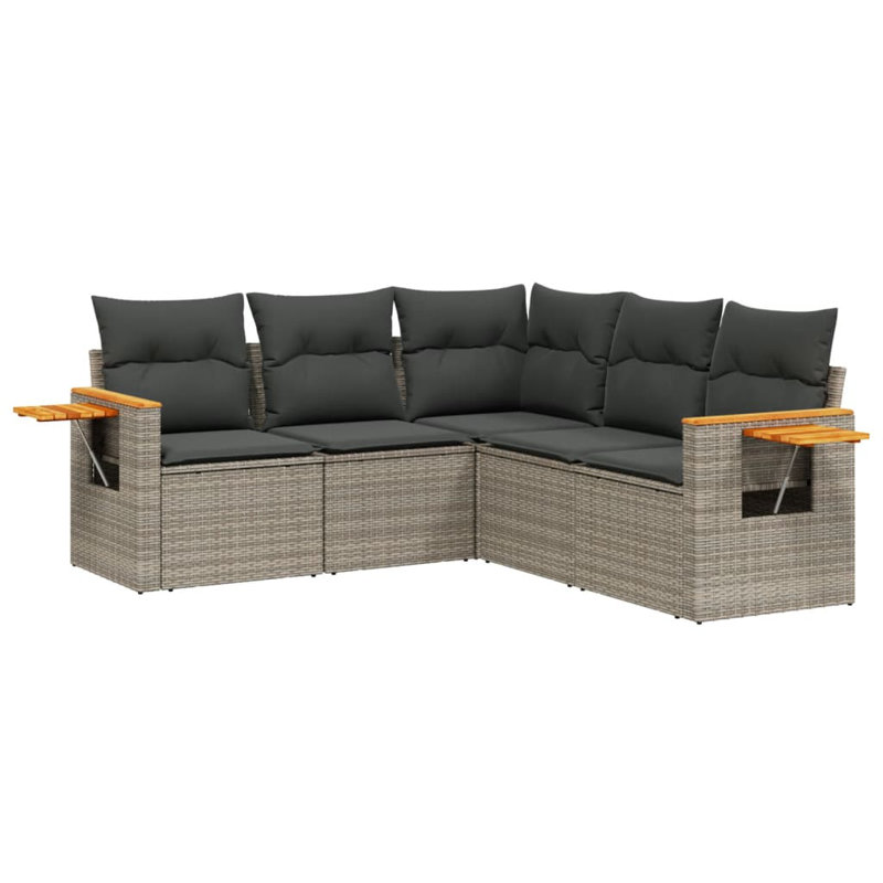 Ensemble de canapé de jardin Vidaxl gris