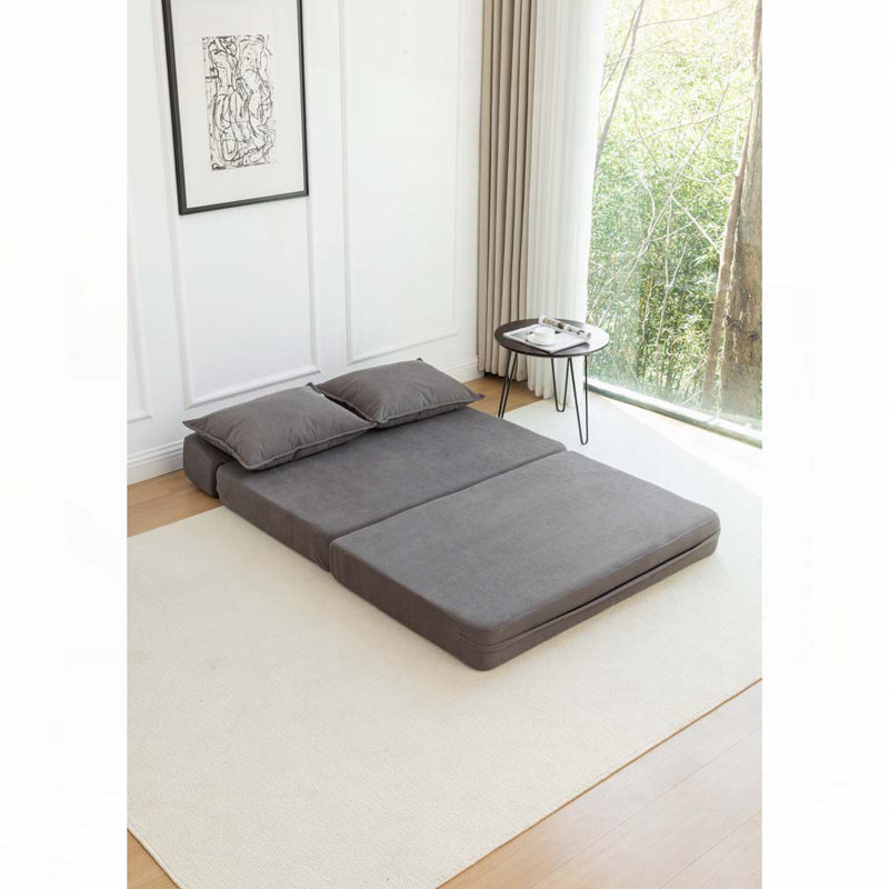 Canapé-lit en tissu Corduroy, Gris