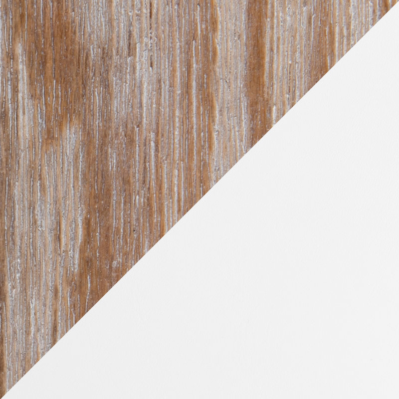 Lot de 2 chaises blanches en similicuir avec pieds en bois blanchi et courbé, assise rembourrée pour un confort optimal à l'intérieur, capacité de charge maximale de 113 kg (250 lb).