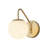 1-Light Opal Globle Glass Armed Wall Sconce