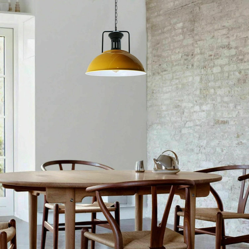 1 - Light Dome Pendant, Yellow