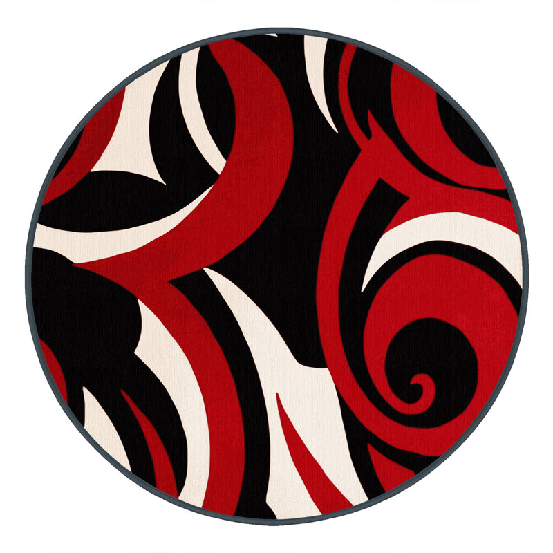 Obsidian Ray Rug, Round 3'