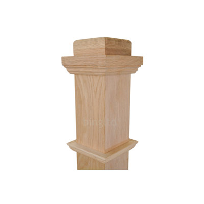 56" Tall Unfinished Red Oak Newel Post (SP4175-RO-UNF)