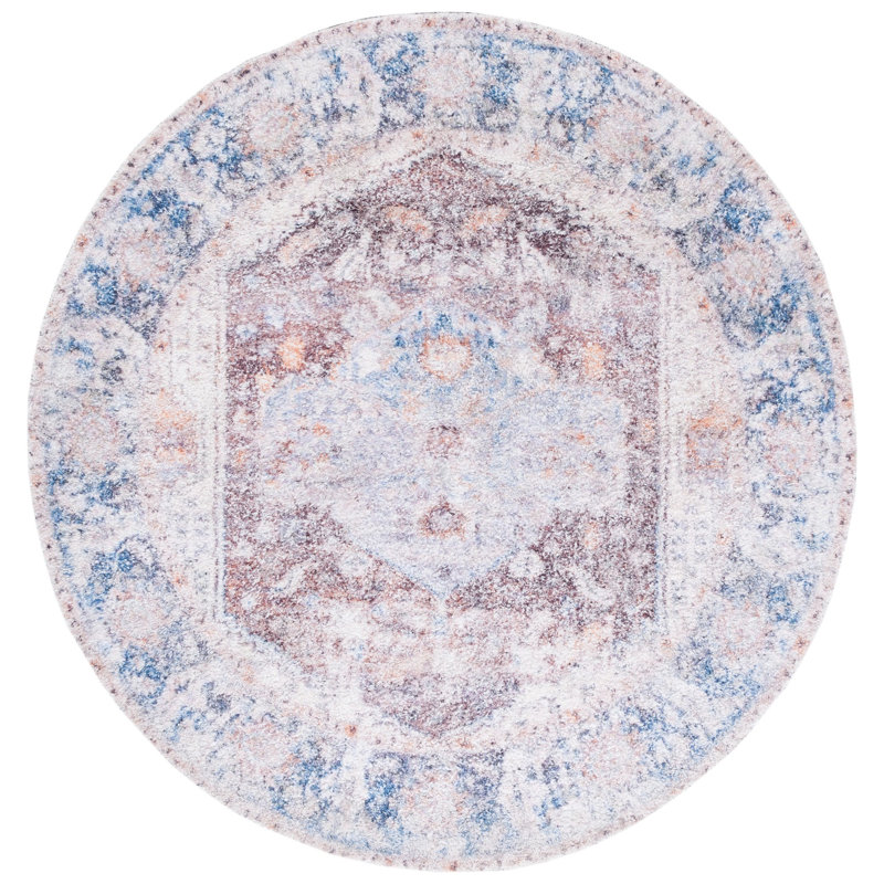 Hand Tufted Performance Oriental Rug, Round 6'