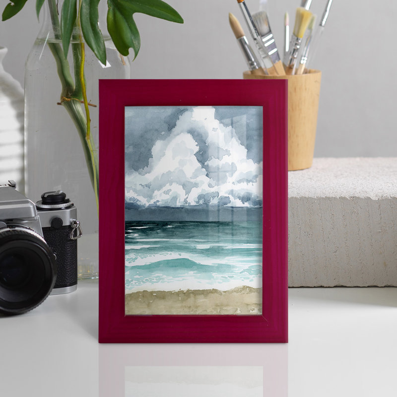 South Beach Storm I - reproduction de cadre photo simple, Rouge, H 6 po x l 4 po x P 1 po