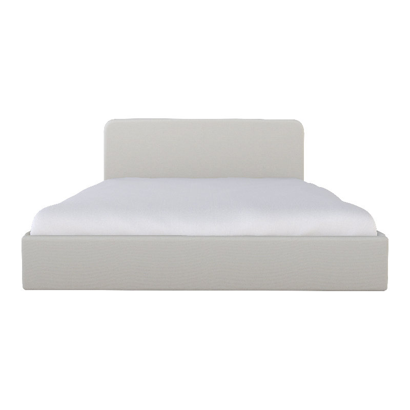 Detroit Upholstered Bed, Study Hall Snow, Twin