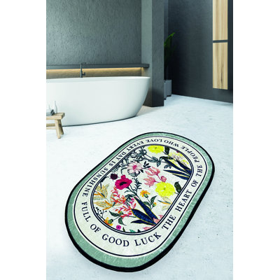 Tapis de bain antibactérien 100% polyester, 27,6 po x 47,2 po | Dessous antidérapant pour la sécurité | Lavable à la machine, facile d'entretien | Idéal pour le décor de la salle de bain, hauteur des poils doux: 0,4 po | Durable, élégant et fonctionnel