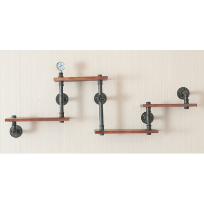 Dhori 4 Piece Tiered Industrial Pipe Shelves