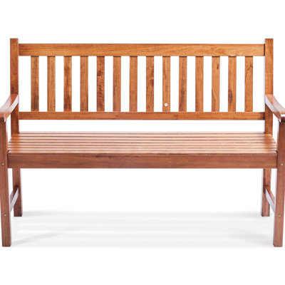Banc en bois de 127 cm (50 pouces) pour l'extérieur, supportant une charge de 363 kg (800 lb), idéal pour le jardin, le porche ou toute autre pièce. Son angle confortable et ses lignes épurées en font un banc de jardin performant, résistant à la corrosion et au vieillissement.