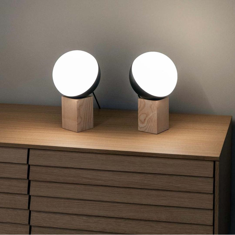 Half Globe Table Lamp, Matte Black, Matte Black, 16.94'' H x 13.83'' W x 13.83" D