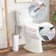 Ensemble d'accessoires de salle de bain blanc, ensemble de 8 accessoires de salle de bain complets avec poubelle, distributeur de savon et porte-brosse à dents, porte-savon, porte-coton-tige, porte-brosse de toilette