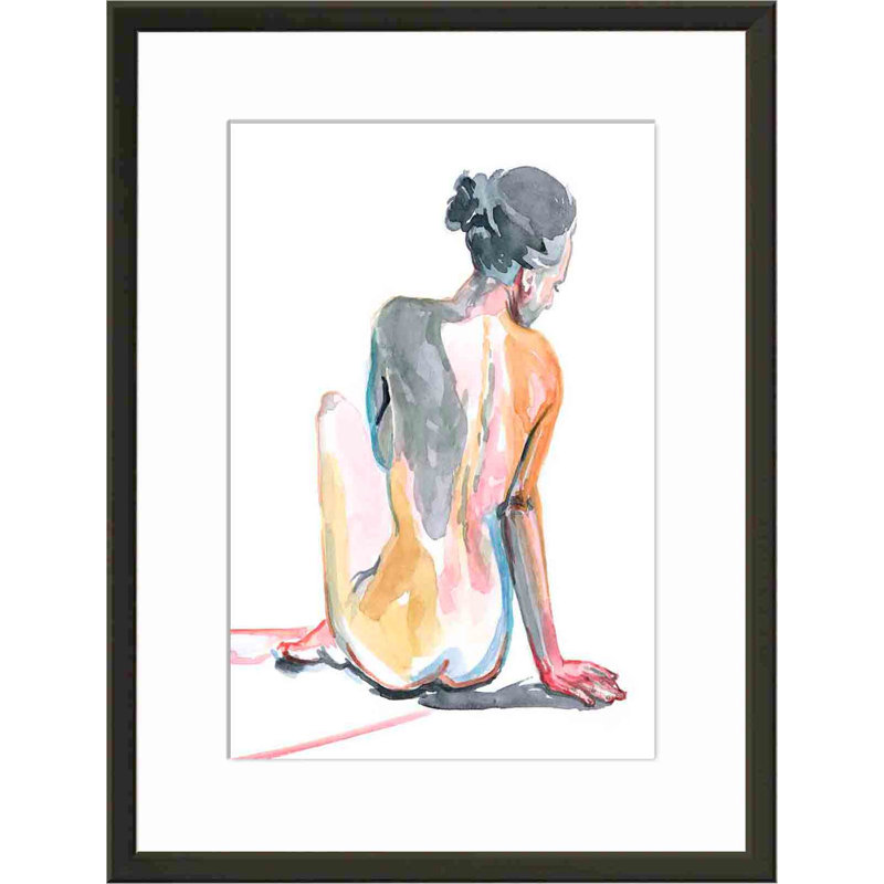 «Colorful Shadows I» par Jennifer Paxton Parker - peinture encadrée, Noir, H 12 po x l 18 po