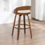 Swivel Upholstered and Faux Leather Bar Stool-964454555-964454628