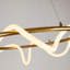 Barre de ruban de style art lustre suspendu à long tuyau avec lustre moderne et créatif 