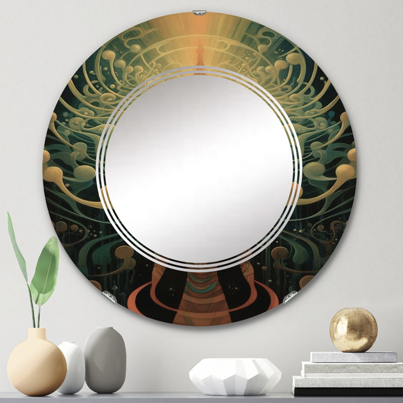 Glennet - Miroir mural moderne rond, 24 po x 24 po