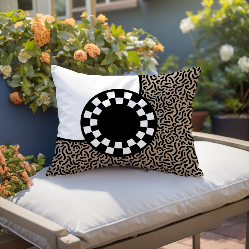 Coussin lombaire réversible Vibra Abstract, Rectangle H 18 po x l 25 po