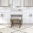 Keane  Backless Wood Vanity Stool