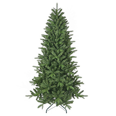 Arbre de Noël artificiel 6 pi, 1168 pointes de branches, pin à charnières luxuriant avec aiguilles mixtes en PE + PVC, arbre de Noël à assemblage facile avec support en métal robuste pour la décoration de Noël intérieure