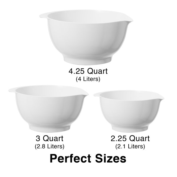 Rosti Grey Melamine Mixing Bowls with Lids, Set of 3 + Reviews