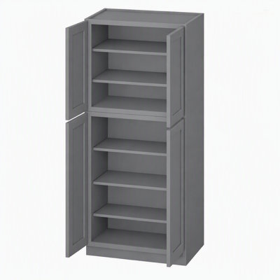 Kindwood Eco Shaker 30 W x 24 D x 90 H Ready-to-Assemble Plywood Standard Pantry / Tall Cabinet in Grey