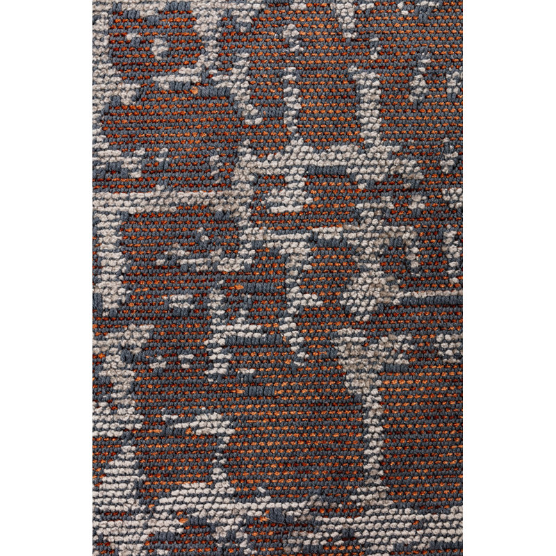 Rapture Orange/Gray Abstract Luxury Area Rug, Rectangle 7'10" x 11'2"