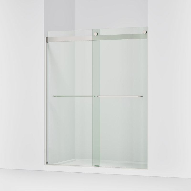 Levity 59.63" x 74" Bypass Shower Door with CleanCoat® Technology, Crystal Clear, Matte Nickel