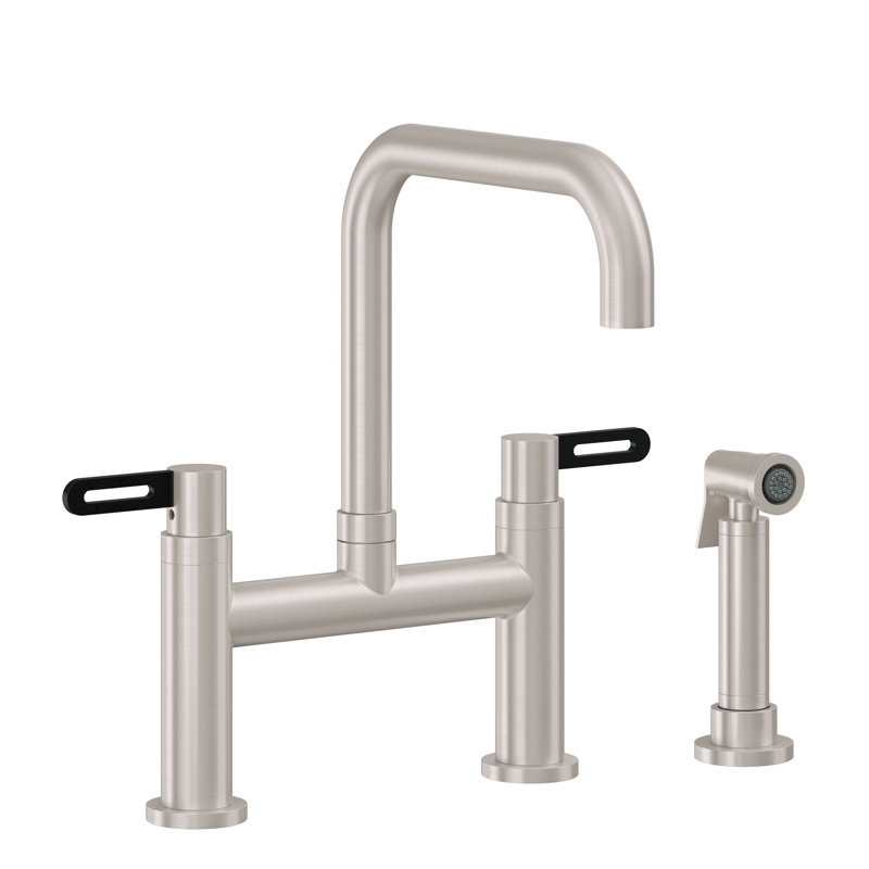 Corsano Side Spray Kitchen Faucet, Satin Nickel, With Side Spray, 45 Series Metal Lever