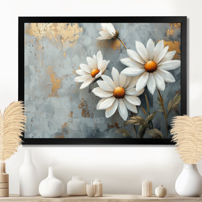 Geraniums Pure Form Minimalisme I - marguerites, art mural