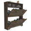 Range-chaussures H 46 po, une tablette de rangement ouverte, deux tiroirs de rangement internes, deux portes