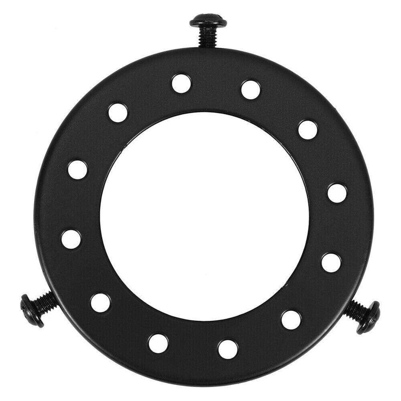 Speranza Socket Lampshade Holder Top Collar Ring Adapter Lamp Base Solid Metal Separate Lighting Kit, Matt Black