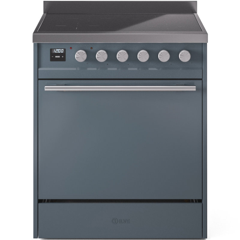 ILVE Professional Plus II 30 in Induction Range, Blue Gray/Stainless Steel