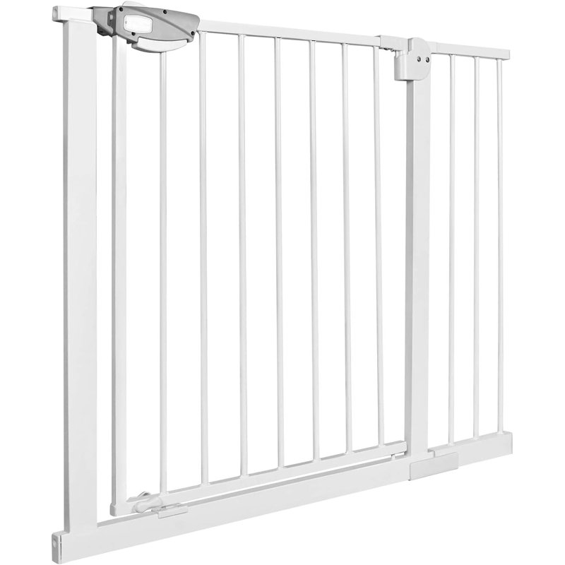 Metal Pressure Mounted Pet Gate, 95-105cm, White