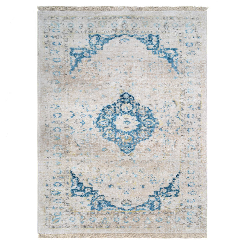 Area Rugs Washable Non-Slip, Carpet for Living Room Bedroom Dining Room - MACHINE MADE POLYESTER AREA RUGS - Ivory Color, Oriental Design
