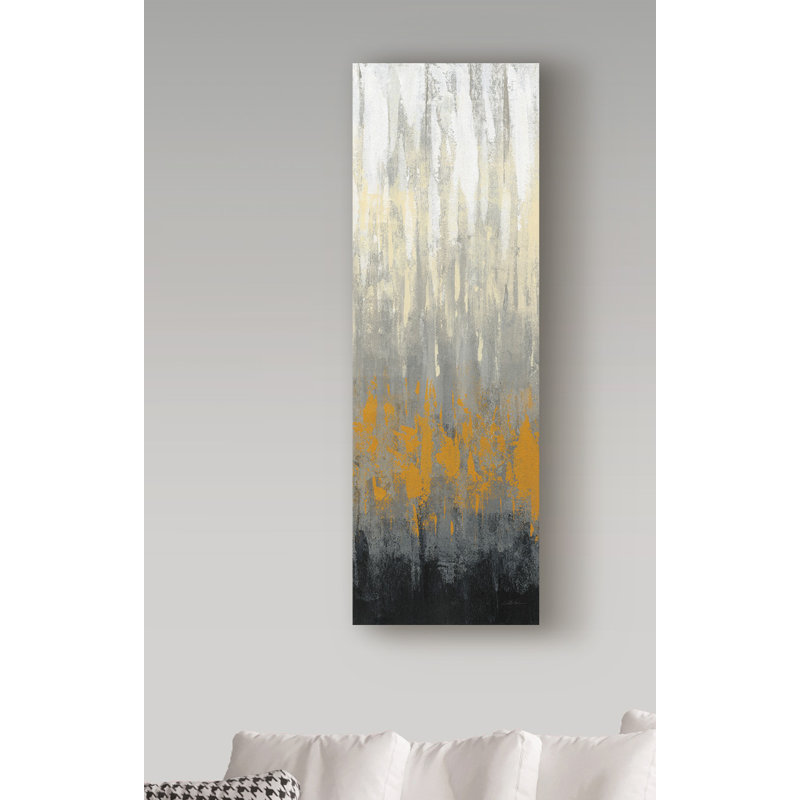 « rain on the asphalt ii », reproduction de peinture à l’acrylique sur toile tendue, H 47 po x l 16 po x P 2 po