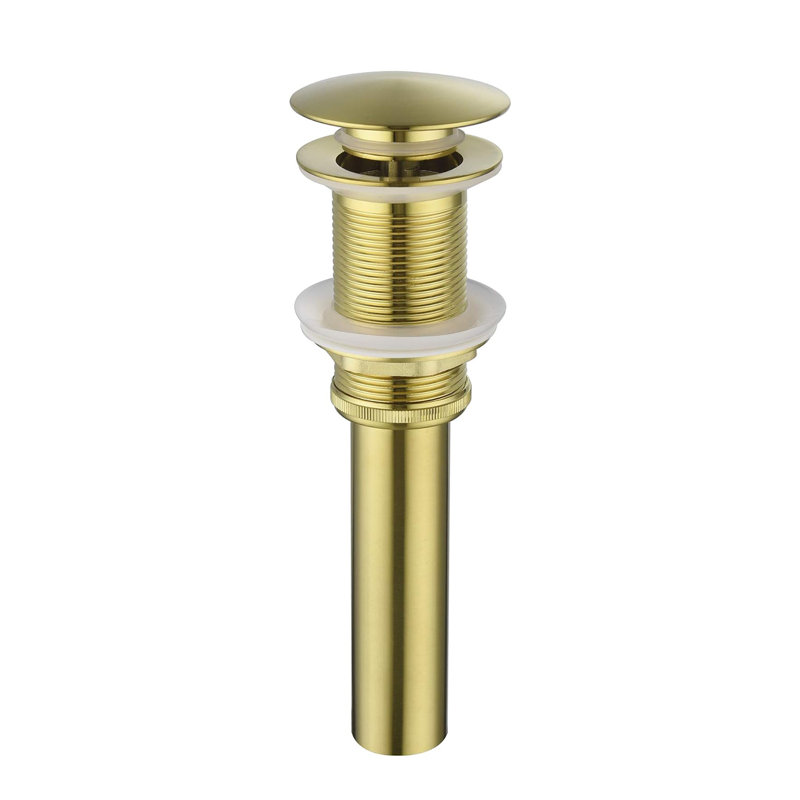 Pop Up Bathroom Sink Drain Without Overflow – Easy-clean Press Design, Leak-proof Gasket, Perfect For Vessel Sink/lavatory Vanity