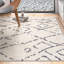 Tapis à motif géométrique blanc cassé Asusus-23544559