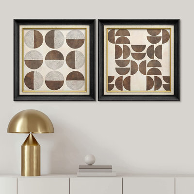 Modern Modern Circle Classic Classic - 2 pièces, ensemble de 1 peinture sur toile