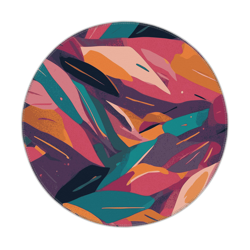 Nexus Burst Indoor And Outdoor Area Rug, Round 5'