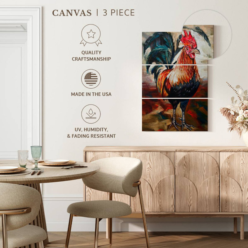 Brampt Solo Rooster, 32" H x 20" W