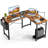 Hussan 50" Wide Reversible L-Shape Desk with Storage Bag-52885010-64800576