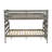 Wood Twin XL over Queen Bunk Bed with Ladder, Gray-1454645535