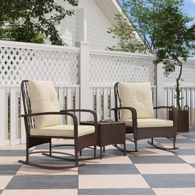 2 - Person Square Patio Dining Set with Cushions included