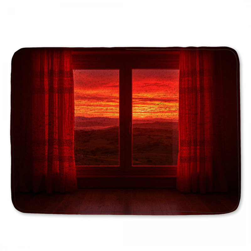 Tapis de bain Red Sunset, L 24 po x L 17 po