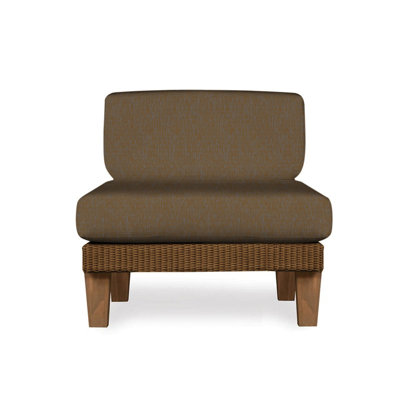 Catalina Outdoor Teak Lounge Chair, Beach Natural, Bark