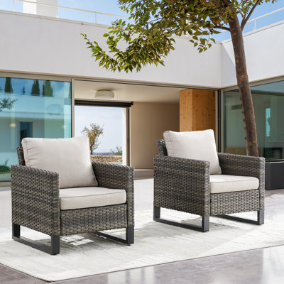 Chaises de patio avec coussin Naresa