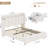 2-Piece Bedroom Sets, Wave Upholstered Bed with LED Lights & USB Ports, 29"X 37" 4-Drawer Chest-449589173-449589195