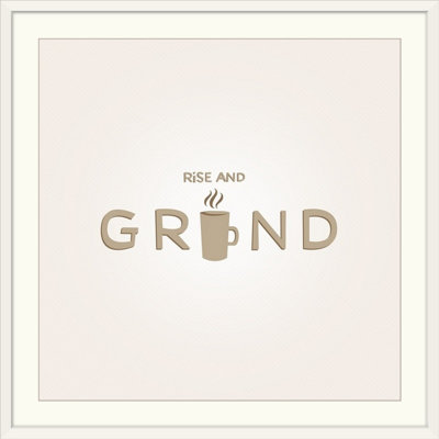 «Kitchen Art Rise and Grind Retro» par Kate Lillyson - impression d'art textuel