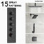  Système de pomme de douche thermostatique double, robinet de douche à pluie haute pression de 16 po avec douchette et jet pour le corps-93884723